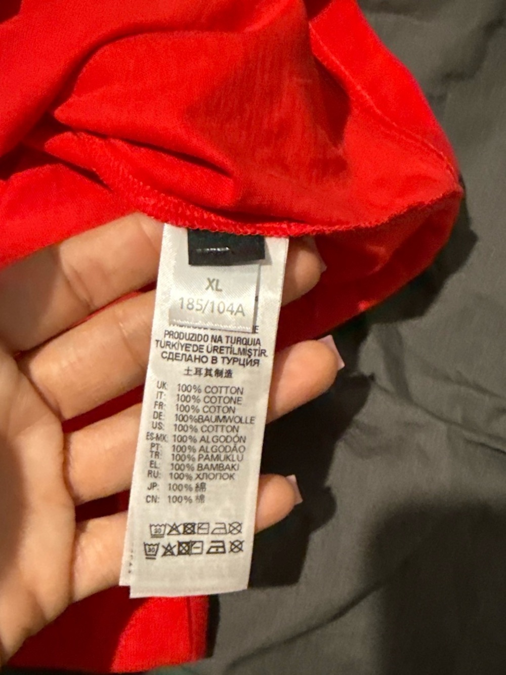 Diesel Red Crewneck Tee with Black Logo Tag - Picture 5 of 5